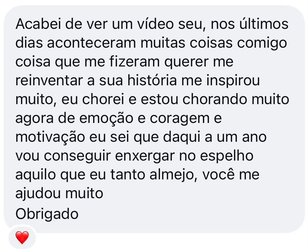 Depoimento de aluno